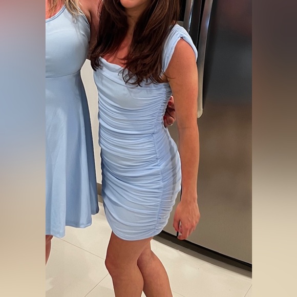 LIGHT BLUE BABY DOLL DRESS - Picture 3 of 3